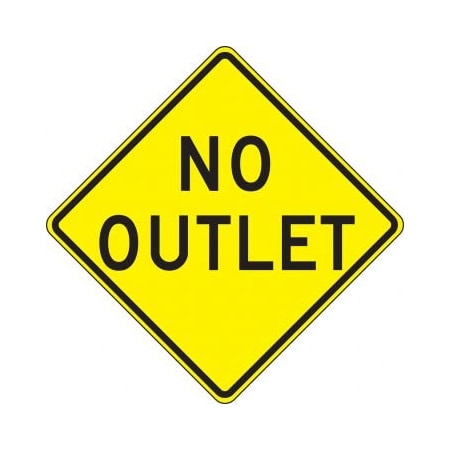 LANE GUIDANCE SIGN NO OUTLET 30 In  X FRW418RA
